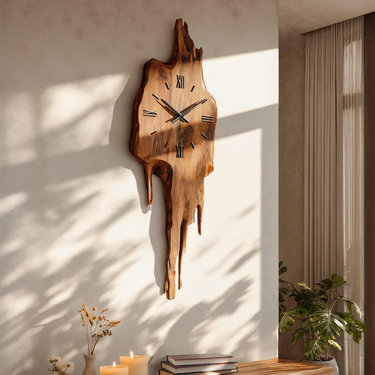 Modern Wall Clock With Floating Edge For Living Room