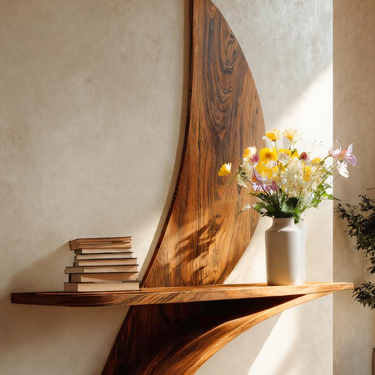 Artistic Wall Shelf For Modern Living Room