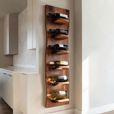 Handcrafted Wall Mounted Wine Rack For Kitchen Decor