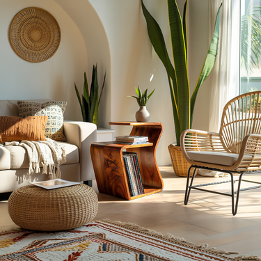 Minimalist Wooden Side Table For Modern Sofa Area