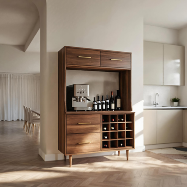 Modern Bar Cabinet With Wine Storage For Kitchen