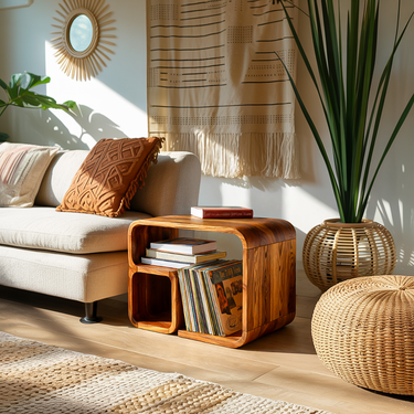 Modern Handmade Wooden Side Table For Home Decor