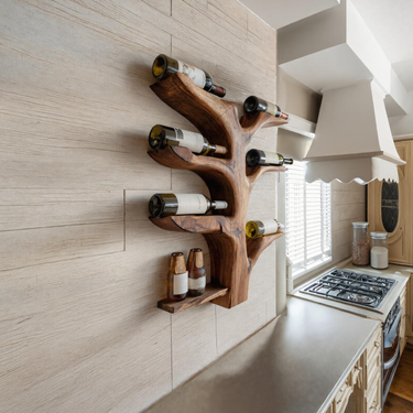 Organic Tree Style Wall Wine Rack For Kitchen Decor