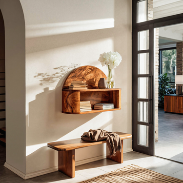 Artistic Statement Shelf For Entryway Or Living Room