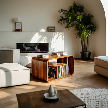 Modern Organic Wooden Side Table For Home Furniture