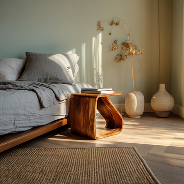 Handcrafted Wooden Side Table For Living Room Decor
