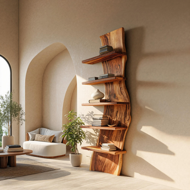 Luxury Curved Floating Shelf For Living Room Or Office