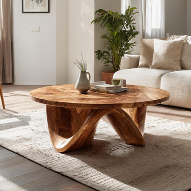 Handcrafted Coffee Table Flow Legs For Living Room Decor