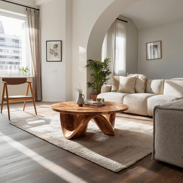 Handcrafted Coffee Table Flow Legs For Living Room Decor