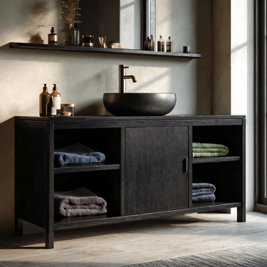 Modern Black Bathroom Vanity Cabinet For Bathroom Decor