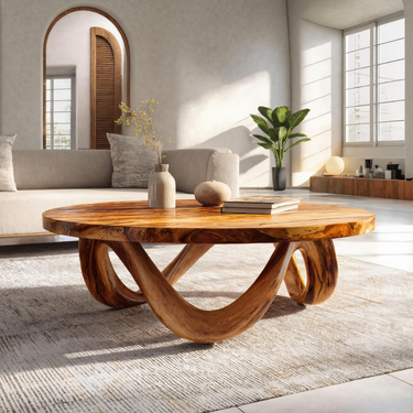 Modern Coffee Table Unique Base Design For Living Room