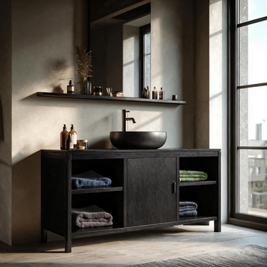 Modern Black Bathroom Vanity Cabinet For Bathroom Decor