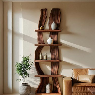 Contemporary Curved Floating Shelf For Living Room Decor