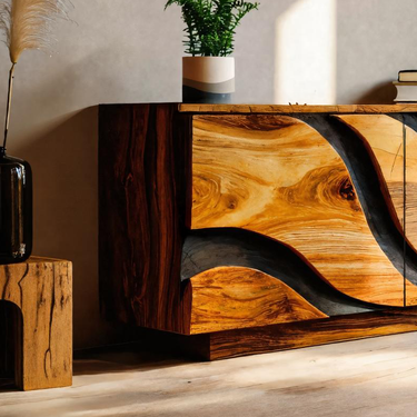 Modern Wave Sideboard For Living Room