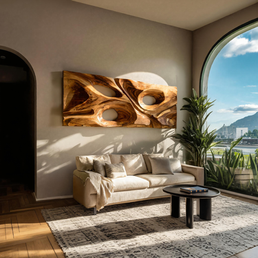 Artistic Wall Art With Multi Void Structure For Living Room