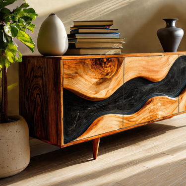 Organic Modern Cabinet Sculpted For Home Interior