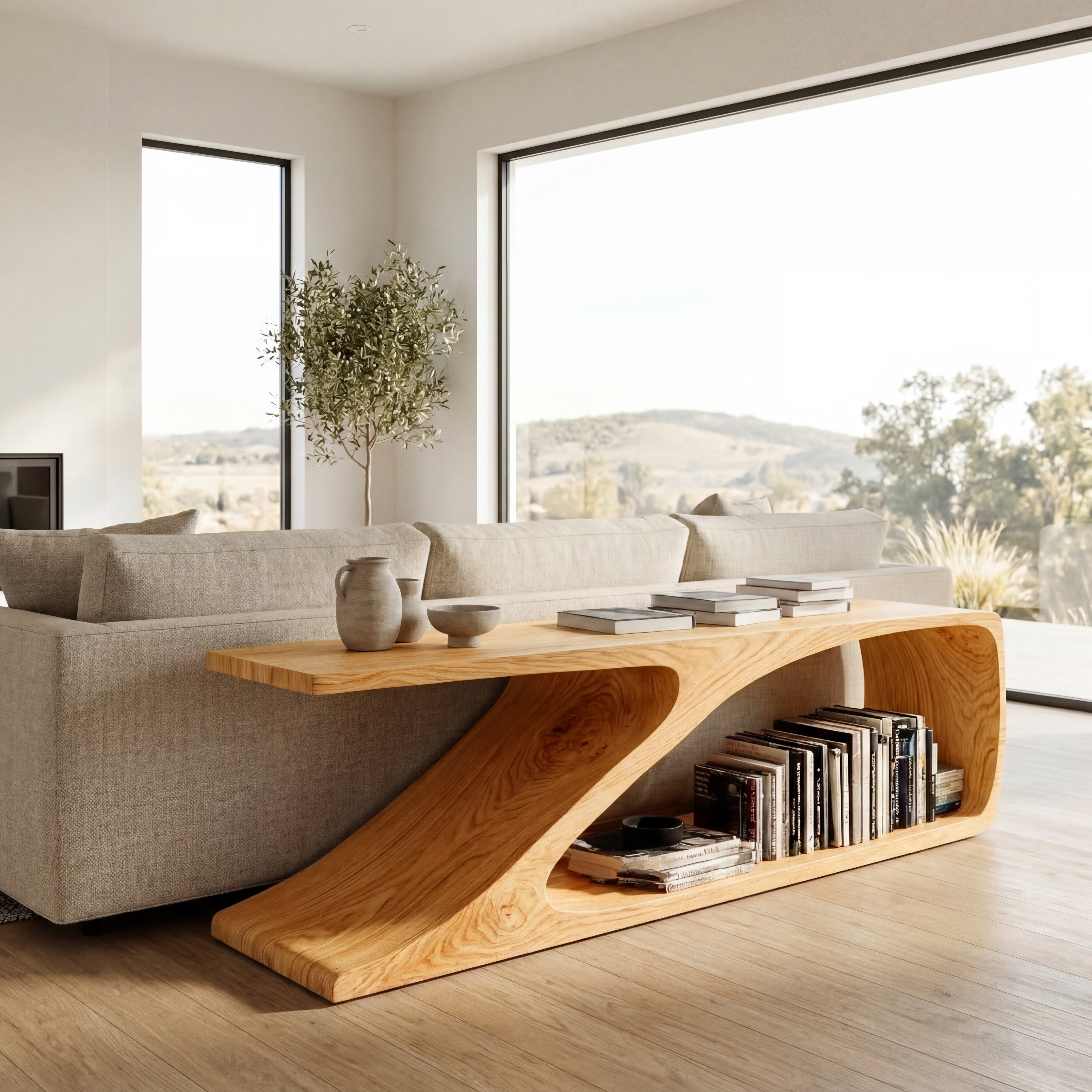Contemporary Wooden Console Table For Living Room Decor – Roy Timber