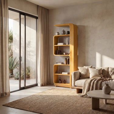 Minimalist Wooden Standing Shelf For Living Room