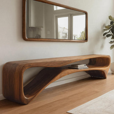 Luxury Curved Chair Long For Entryway