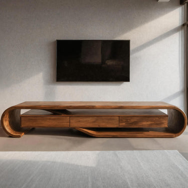 Contemporary Sculptural TV Stand For Living Room