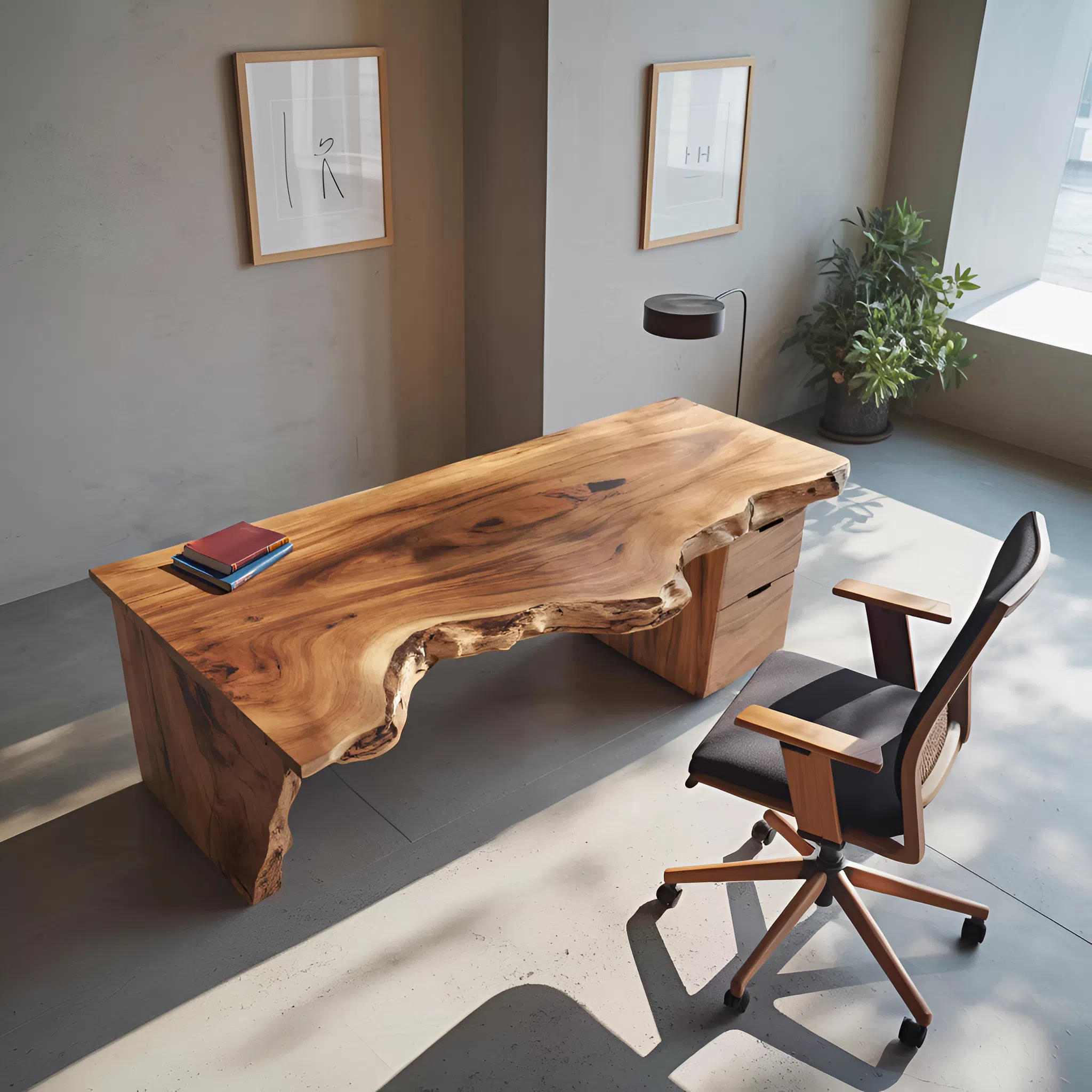 Handcrafted Live Edge Desk For Office Or Workspace – Roy Timber