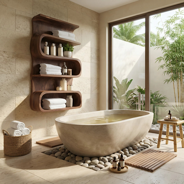 Modern Wall Shelf For Bathroom Interior