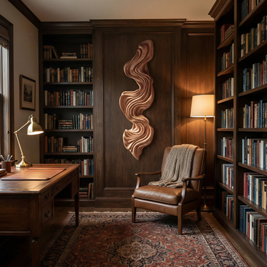 Artisan Vertical Wave Wall Sculpture For Home