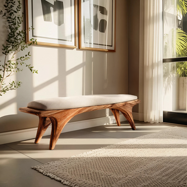 Organic Sculptural Bench For Hallway Furniture