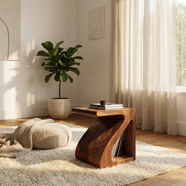 Organic Modern Side Table For Living Decor