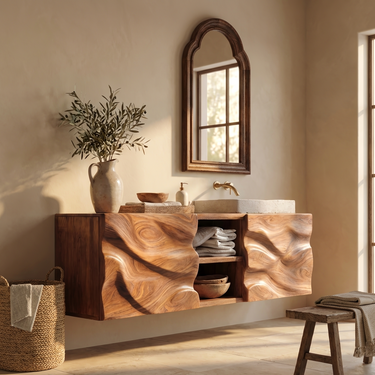 Handcrafted Wall Bathroom Vanity For Modern Bathroom