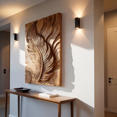 Organic Feather Wall Art Sculpture For Modern Living Space