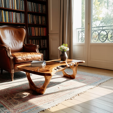 Contemporary Coffee Table Live Edge Design For Living Room