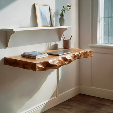 Minimalist Organic Wall Mounted Desk For Home Office