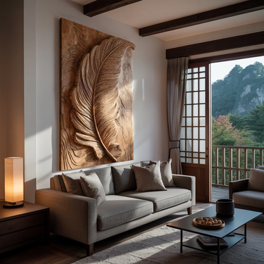 Statement Feather Wall Art For Modern Home Decor