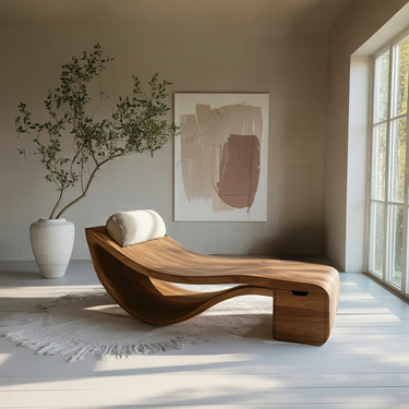 Modern Organic Lounge Chair For Living Room Or Bedroom Decor
