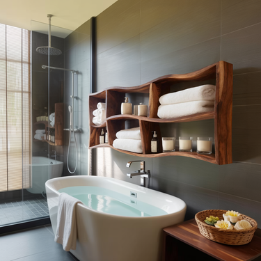 Modern Wall Shelf For Bathroom Wall Decor