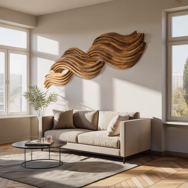 Organic Flow Wall Sculpture For Contemporary Living Room