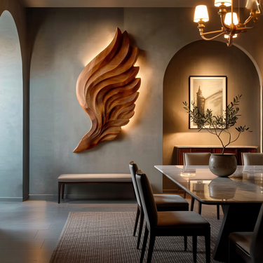 Abstract Wooden Wing Wall Art For Modern Wall Decor