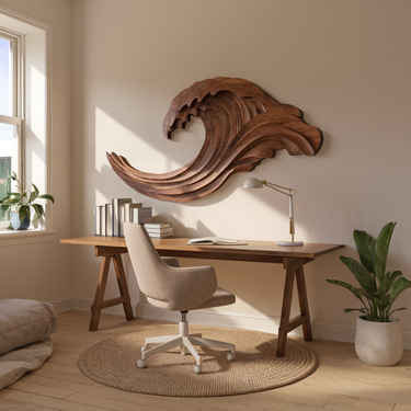 Abstract Ocean Wave Wall Sculpture For Living Room