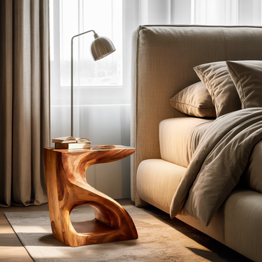 Modern Sculptural Side Table For Home Decor