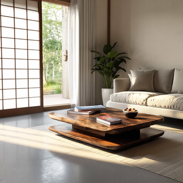 Minimalist Coffee Table Two Layers For Living Decor