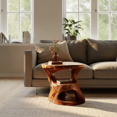 Organic Side Table For Living Room Or Office Spaces