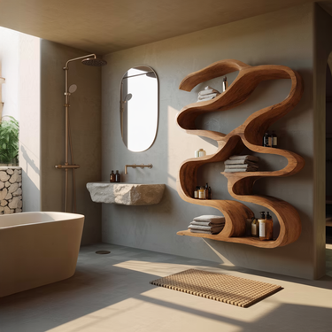 Modern Wall Mounted Shelf For Bathroom Decor