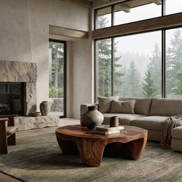 Organic Wooden Coffee Table For Home Interiors