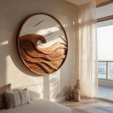 Handcrafted Round Wave Wall Art For Wall Decor