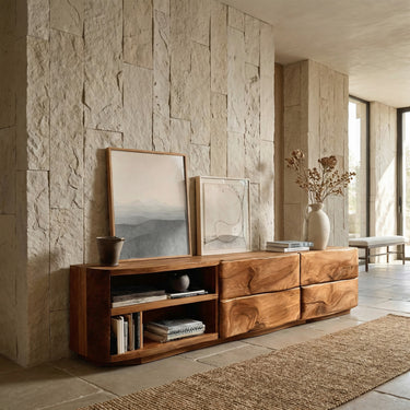 Quiet Luxury Low Sideboard Console For Living Room