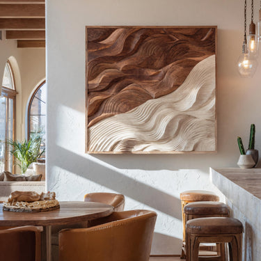 Contemporary Wooden Wave Wall Art For Living Spaces