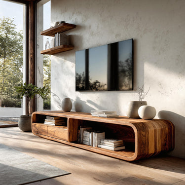 Modern Organic TV Console For Living Room