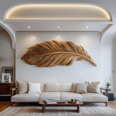 Modern Feather Wall Art For Living Room Decor