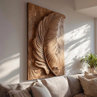 Statement Feather Wall Art For Modern Home Decor